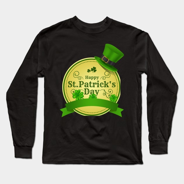 circular streamer patricks day Long Sleeve T-Shirt by dyazagita